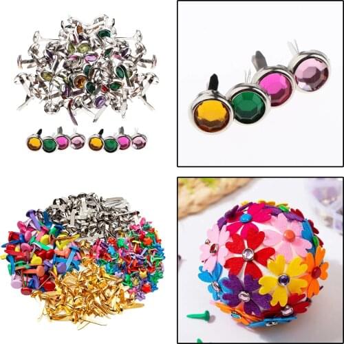 Metal Safety Mini Brads Leathercraft Split Pin Smooth Paper Fastener Nails