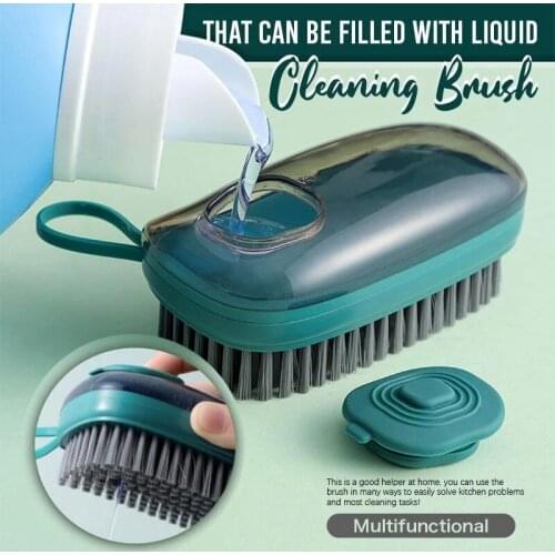 Multifunctional Liquid Cleaning Brush Portable Household Dishwashing Brush For Bathroom Kitchen can CSV