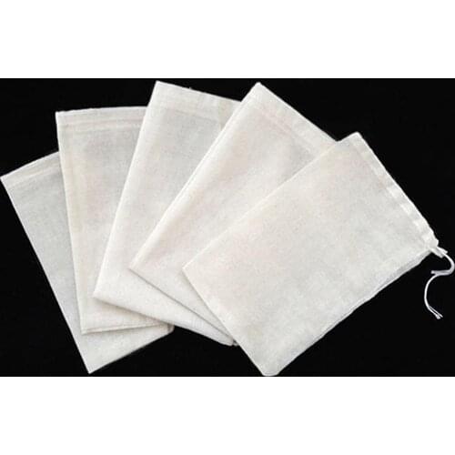 10/50/100Pcs Large Cotton Muslin Drawstring Reusable Bags for Soap Herbs Tea