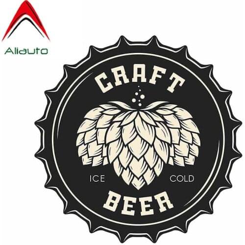 Personality Car Sticker for Craft Beer Cartoon Decal Graffiti Creative Waterproof Occlusion Scratch 13cmX12cm
