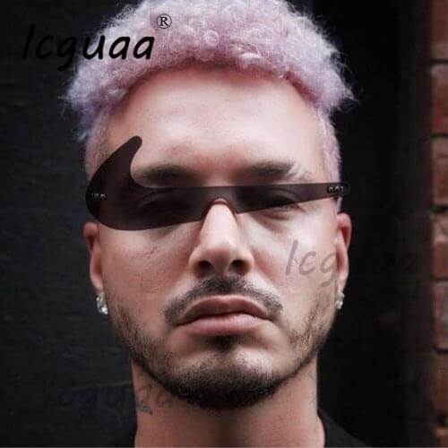 New Arrived Funny Sunglasses Rimless Sport Brand Designer For Outdoor Sun Glasses цветные очки необычные Sunglasses