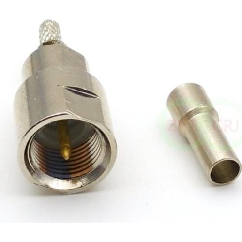 FME Male plug crimp for RG316 RG174 RG179 LMR100 Cable Straight adapter