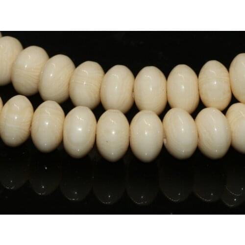 Wholesale rondelle white imitation resin beeswax 8*5mm abacus wheel loose beads jewelry making 15inch/strand B78