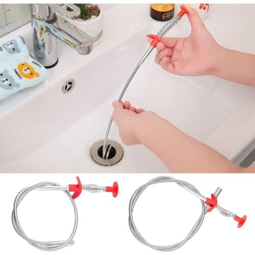 85cm Remover Water Sink Sticks Dredging Drain Snake Drain Cleaner Stick Cleaning Hook Pipe Clog Remover Spring Tool Household