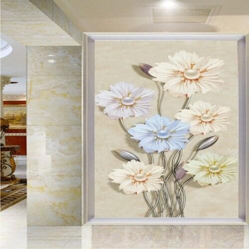 Drop Shipping Photo Wallpaper 3d Stereo Jewelery Flower Mural Living Room Restaurant Hotel Entrance Background Wallpaper