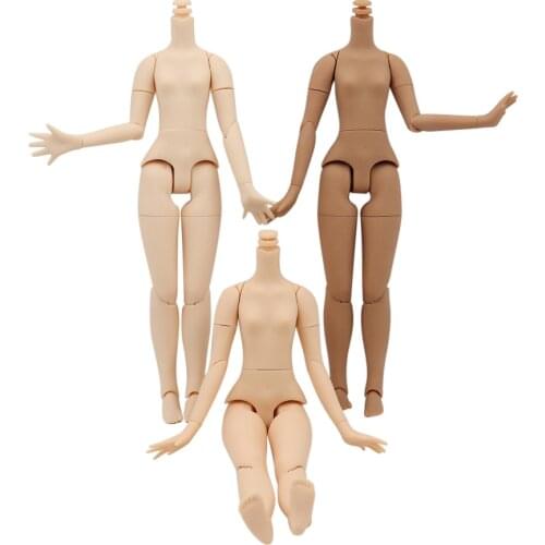 Joint Body 21cm for 30cm 1/6 Blyth icy BJD with small breast white natural dark skin suitable for DIY toy gift