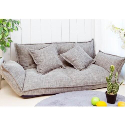 Modern Japanese Style Floor Lazy Sofa Couch Back&Arm 5 Position Adjustable Foldable Leisure Sofa Bed For Viedo Gaming