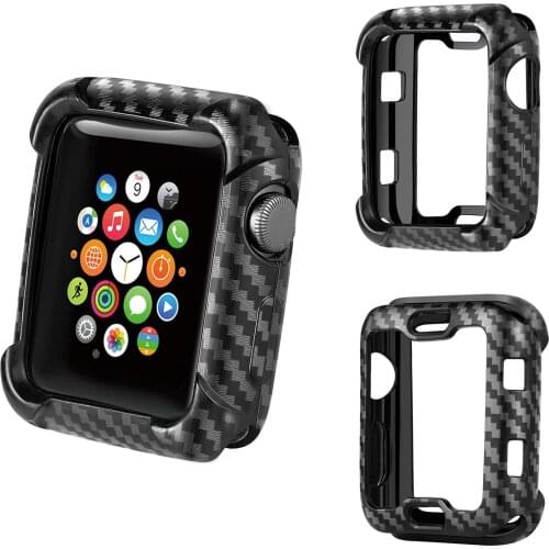 Protective Case For Apple Watch 4 3 2 iwatch 42/44mm 38/40mm Frame Carbon Protective Case Covers Bumper Watch Accessories
