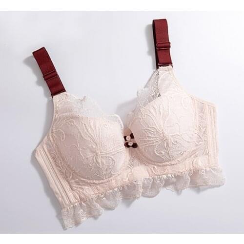 Lightly Padded Pink Bra Womens Big Size Bralette Full Coverage Underwire Female Minimizer Bra 32H 32G 32I 32J 32F 32E 32C 32D