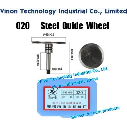 020 Steel Guide Wheel (1 Pair=2PCS) XieYe Brand. Spare Parts. OD. 32mm, Axis dia. 4mm, Total length 30.5mm. High Precision Guide