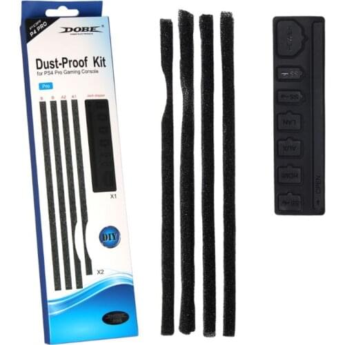 1Set DIY Dust Proof Prevent Cover Case Mesh Jack Stopper Pack Dustproof Plug Kits for PS4 PRO Gaming Console