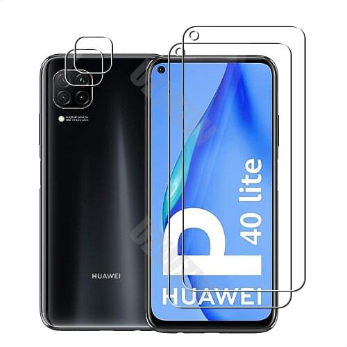 For Huawei P40 Lite Camera Lens Film & Tempered Glass Screen Protectors Protective Guard HD Clear