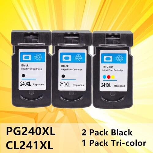 240XL 241XL Ink Cartridge Replacement for Canon PG 240 CL 241 PG-240 CL-241 for Pixma MG2120 MG3120 MG3122 MG3520 MX372 printer