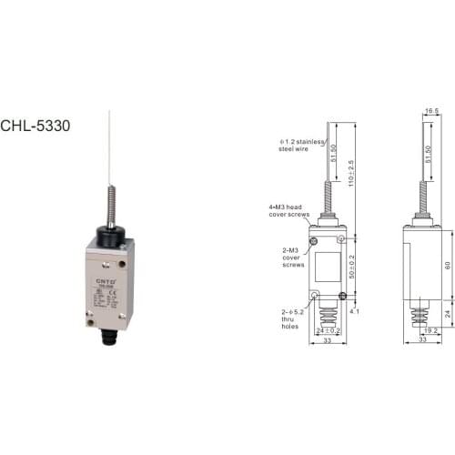 4Pcs/Lot Top Quality Original CNTD CHL-5330 Wobble Arm Limit Switch/Micro Switch , Metallic bottom shell