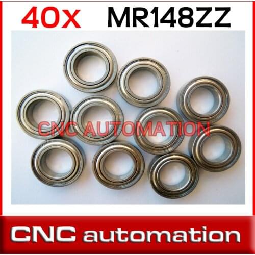 40pcs MR148ZZ Deep groove ball bearing,bearing steel 8X14X4 mm MR148 2Z radial shaft