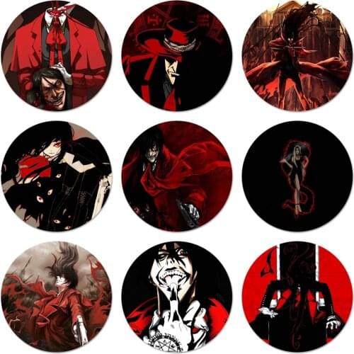 58mm Anime Hellsing Alucard Fan Kitchen Home Decor Refrigerator Magnetic Stickers bottle Beer Opener