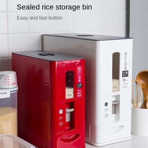 Rice Bucket Household Insect-Proof Moisture-Proof Sealed Automatic Rice Bowl Rice Storage Box Japanese Rice Storage Box