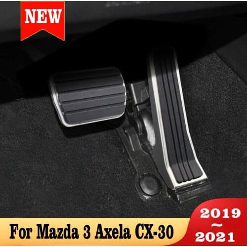 Car Foot Fuel Accelerator Pedal Brake pedal Cover Pad For Mazda 3 Axela CX-30 2020 Car Pedals Accessories
