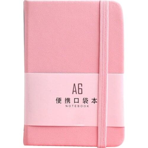 Pocket Spring Strap Notepad Notebook A7 A6 Potable Notebook Travel Journal Book School Office Stationery Supplies P9YA