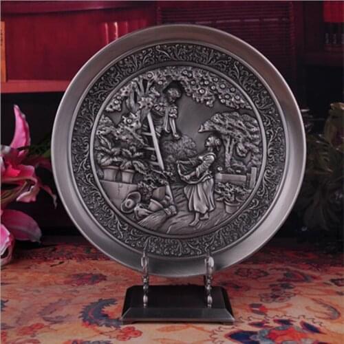 European vintage metal crafts fengshui Harvest map hanging plate home/office home decoration ornaments accessories gifts A21