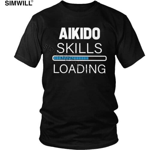 Urban Aikido Skills T Shirt Mens Trendy Short Sleeve 100% Cotton Tees O Neck Japan Martial Art Tshirt Designer Classic T-Shirts