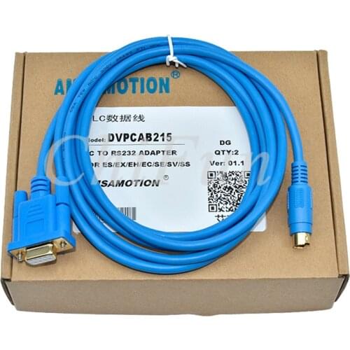 For Delta PLC programming cable DVP download cable data line serial interface DVPCAB215 RS232