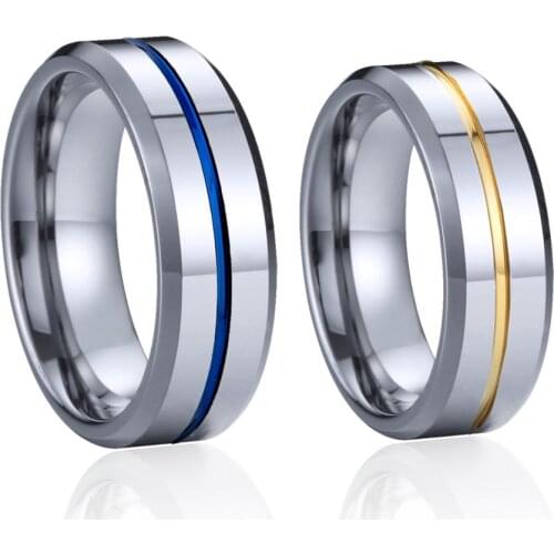 Top quality 8mm Wedding Bands Tungsten Carbide Rings for Men Male Women Jewelry Beveled Anniversary Marriage Alliance Gift