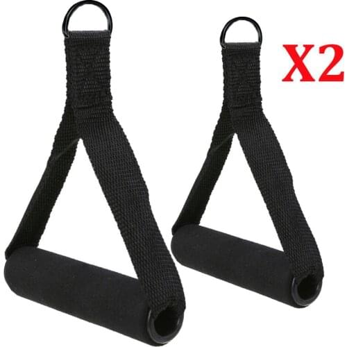 Kit Tricep rope Strength Cable 2x Handle Bar Gym Exercise Multi purposed