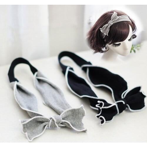 Cute Bows Headband for Women Cotton Elastic Sport Hairbands Head Band Yoga Headbands Headwear Headwrap Girls Hair Accessories