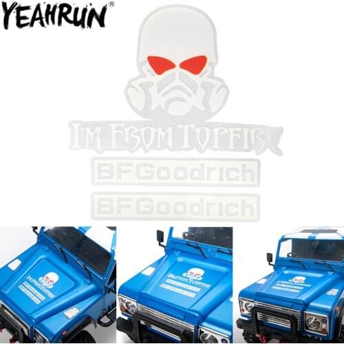 YEAHRUN RC Stickers Decals TOPFIRE Logo Front Hood Grille Sticker for Remote Control Car Decoration Parts