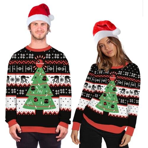 New Ugly Christmas Sweater 3D Print Funny Xmas Pullover Round Neck SweaterCouple Models Autumn Winter Plus Size Sweater