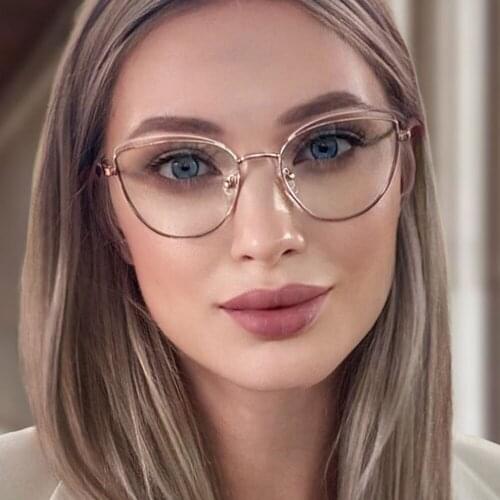 80115 Anti-blue Light Metal Glasses Frame Spring Legs Men Women Optical Fashion Computer Eyeglasses