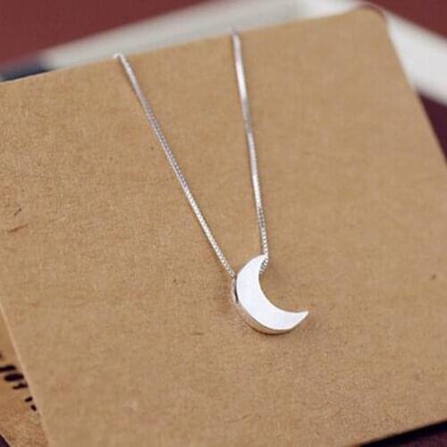 SMJEL New High Quality Tiny Crescent Moon Pendants & Necklaces Cartoon Anime Necklace for women Party Gift Wholesale SYXL013