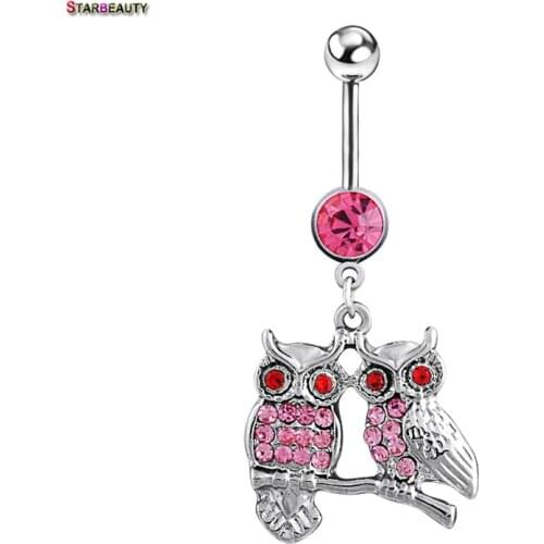 Owls Piercings Bird Navel Belly Rings Sexy Bikini Body Jewelry Women Girls Bell Piercing Ombligo Earrings Beach Accessorys