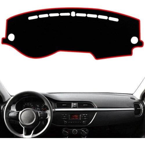 Car Dashboard Cover Mat Anti-Slide Pad Dashmat Sun Shade Dash Board Cover Carpet for Kia Rio 4 Tuning K2 2017 2018