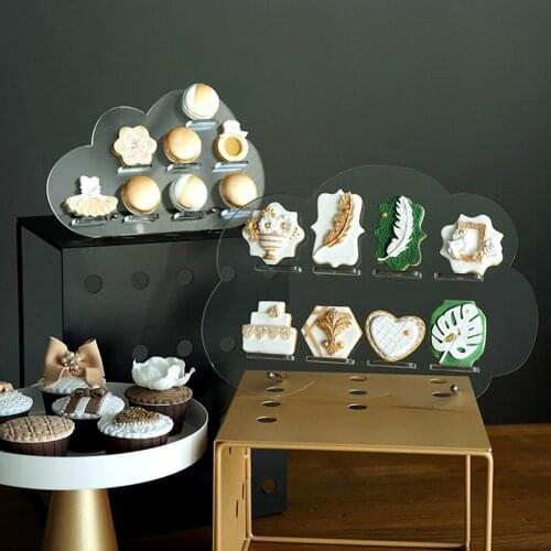 Clear Cloud Acrylic Cupcake Donuts Holder Wedding Dessert Biscuits Macaroon Display Rack Party Birthday Decoration Tools