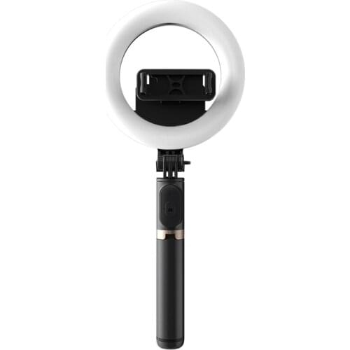 Q07 Bluetooth Selfie Stick Remote Control Tripod Handphone Live Camera Self-Timer Artifact Rod Wihe 6Inch Fill Light