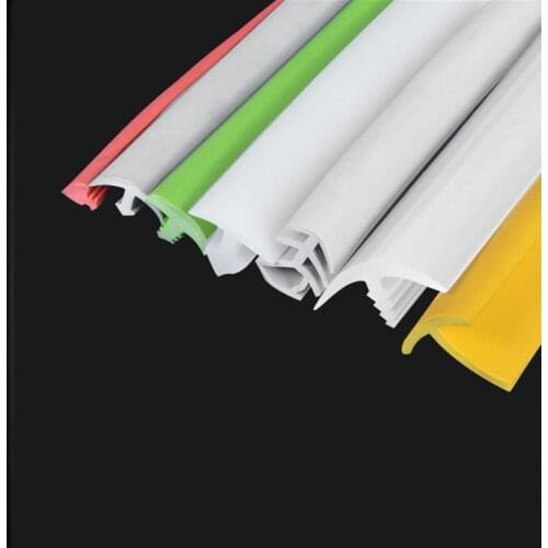 Rubber T Strip Glass Metal Wood Panel Edge Encloser Shield Car Seals Black Gray Transparent Green
