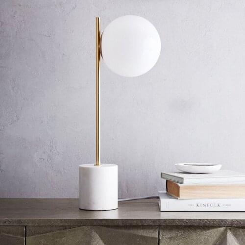 Modern glass ball led color glass lampara escritorio bedside lamp table light bedroom dining room bedside lamp