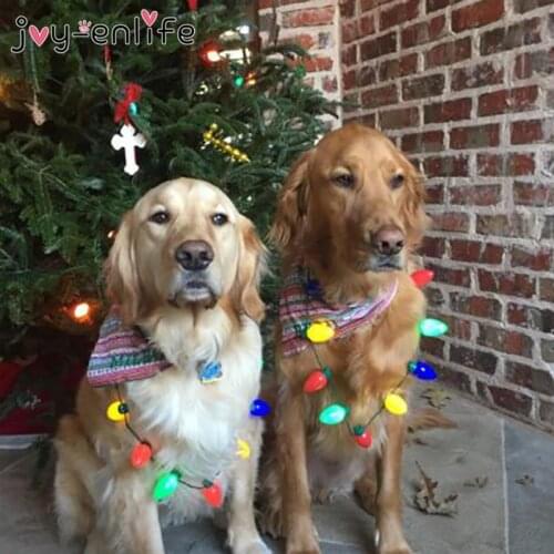 LED Light Up Christmas Bulb Necklace Glowing Party Favors Ugly Xmas Sweater Accessories Christmas Decoration For Home