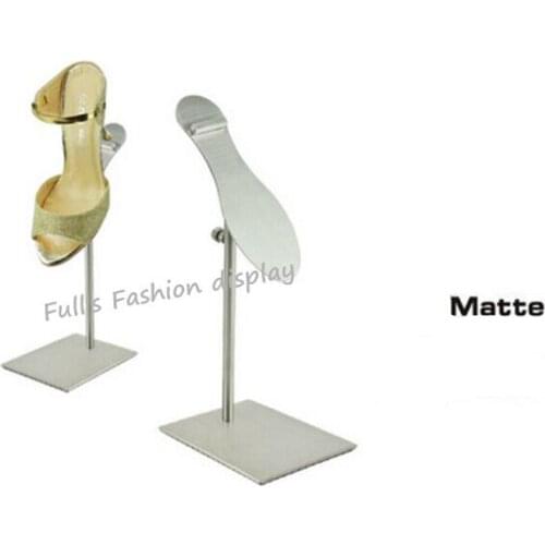 Stainless steel Shoes Store showing stand shoe Bracket shoe tree showcase shoe display stand holder rack free shipping