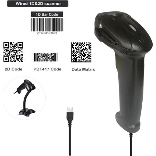 High Scan Speed 1D Laser scanner AND 1D&2D Wired Barcode Scanner AND High-speed scanning platform with USB