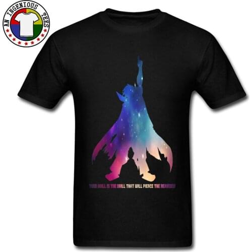 Japanese Comic Kamina Gurren Lagann T-shirts Tengen Toppa Science Fiction Funny Design Print Young Tshirts Men Top Quality