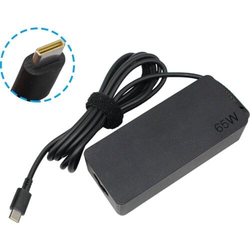Laptop Charger Power Supply for Lenovo ThinkPad 65 Watt 20V 3.25A Type-C USB AC Adapter ADLX65YDC2A