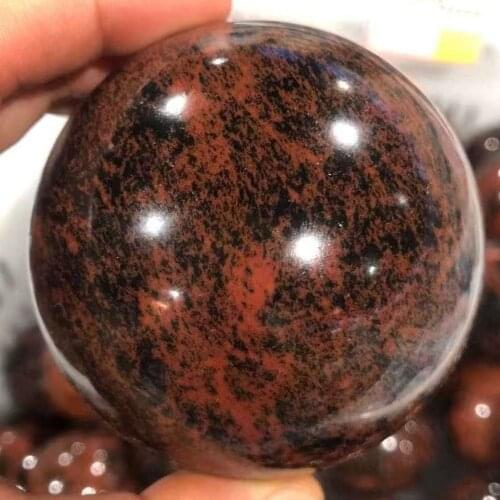 100% Natural Stone Red Obsidian Crystal Ball Home Decoration Astrologer Energy Ball Chakra Feng Shui Healing Ball