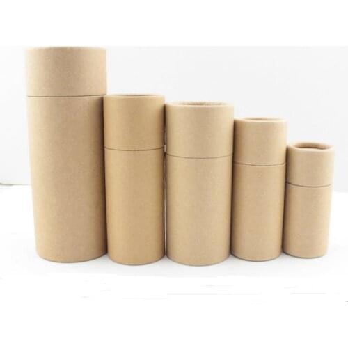 100pcs/lot 10/20/30/50/100ml Eco Friendly Cardboard Deodorant Tube -Kraft - 100% Biodegradable Paper Cardboard Cosmetic Tube SN