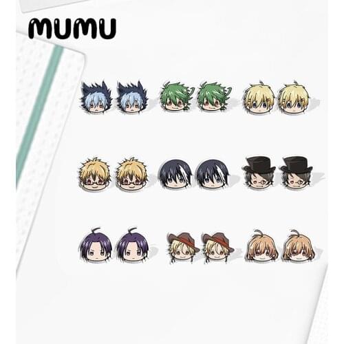 2021 New Servamp Alice in the Garden Stud Earring Cute Anime Epoxy Jewelry Resin Acrylic Earrings Handmade Gifts Fan