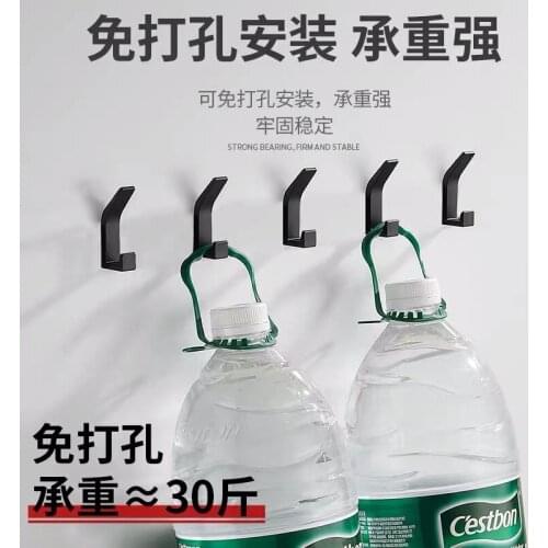 5PCS Double Hook Black White Towel Hook For Bathroom Clothes Hook Bedroom Robe Hook Coat Hook For Livingroom Kitchen Accessories