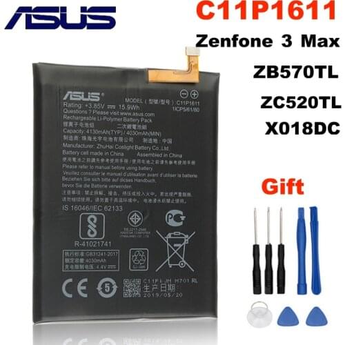 C11P1611 4130mAh ASUS Original Battery For ASUS Zenfone 3 Max Z3 Max ZC520TL ZB570TL X018DC X008DB PegASUS 3 X008 X008D