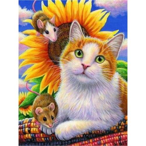 5D diamond painting full diamond new animal cat diamond mosaic embroidery decoration home decoration